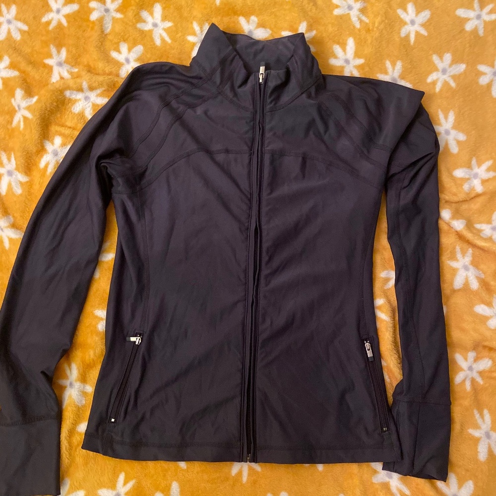 GapBody Zip Up Dark Gray Fitted Jacket